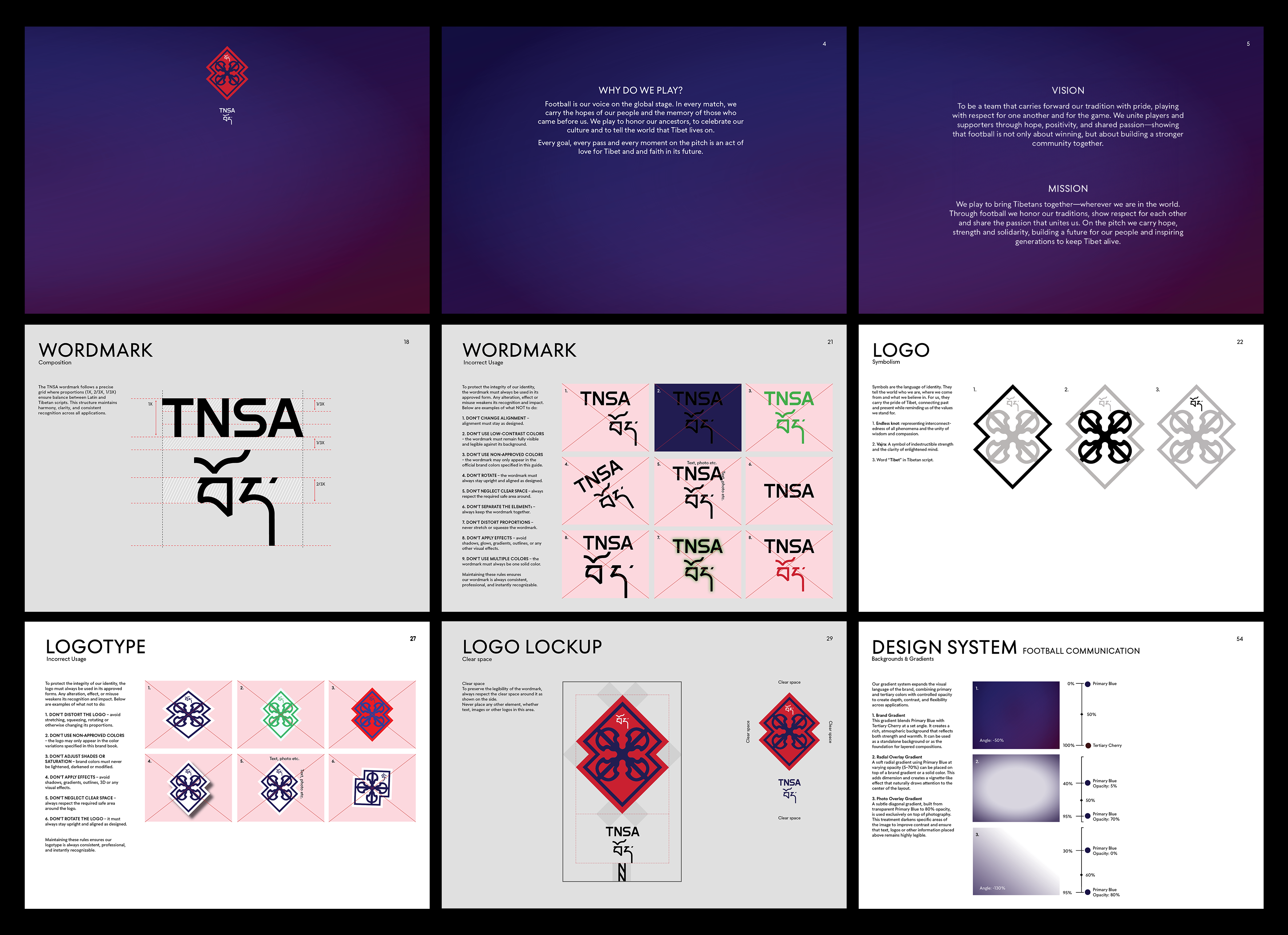 TNSA brandbook spread overview